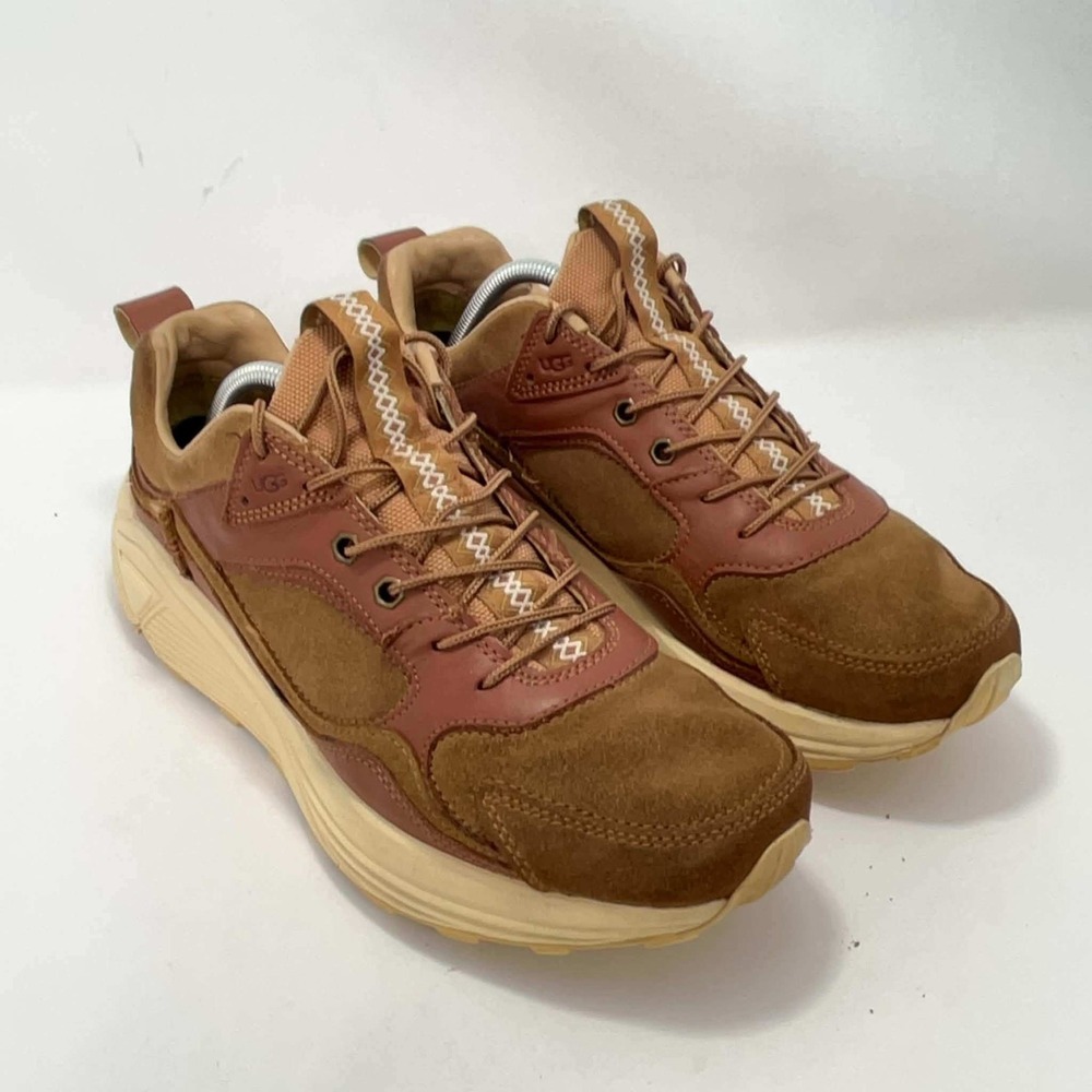 UGG Miwo Trainer Low Mens 10 Brown Suede Leather Vibram Sneakers 1104970